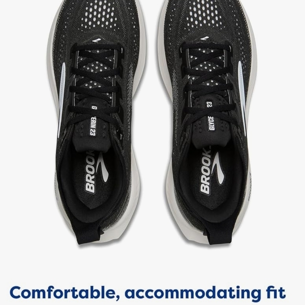 Brooks Men's Black and White Athletic Shoes - Picture 4 of 13